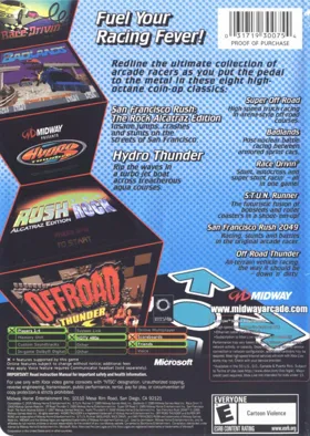 Midway Arcade Treasures 3 (USA) box cover back